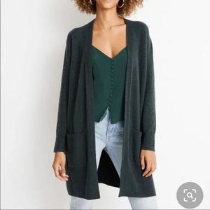 Madewell Kent Cardigan in Coziest Yarn, Green, XL
